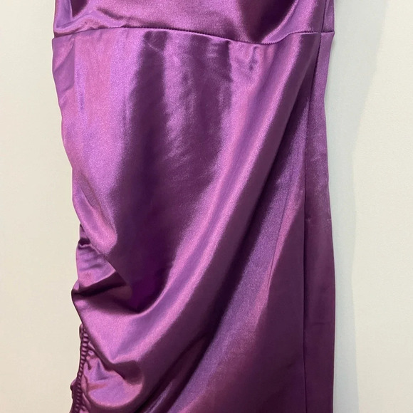 NWT Drawstring Sleeveless Backless Purple Mini Dress size M - Picture 6 of 8